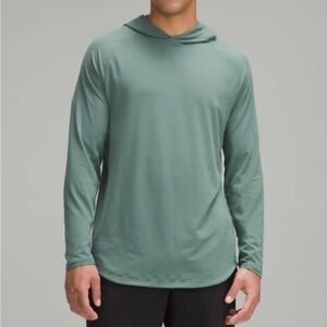 Men's Lululemon License to Train Green Long Sleeve Hoodie Shirt